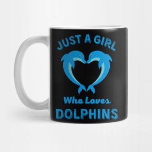 Juste une fille qui aime les dauphins Sticker Mug